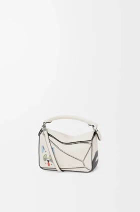 Futurist Cat Mini Puzzle-tas van klassiek kalfsleer