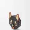 Futuristische katten-muntetui van klassiek kalfsleer Futuristische katten-muntetui van klassiek kalfsleer
