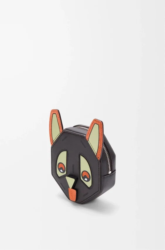 Futuristische katten-muntetui van klassiek kalfsleer Futuristische katten-muntetui van klassiek kalfsleer