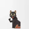 Futuristische kattenclutch van klassiek kalfsleer