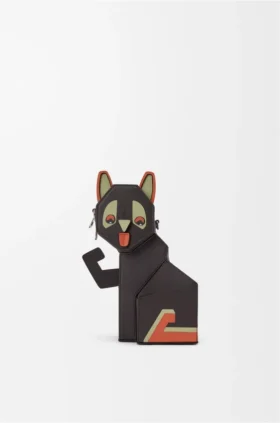 Futuristische kattenclutch van klassiek kalfsleer