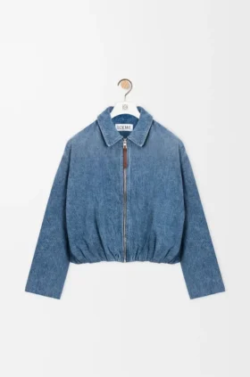 Gedrapeerd jasje van denim