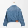 Gedrapeerd jasje van denim