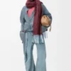 Gedrapeerd overhemd van denim Gedrapeerd overhemd van denim