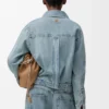 Gedrapeerd overhemd van denim Gedrapeerd overhemd van denim