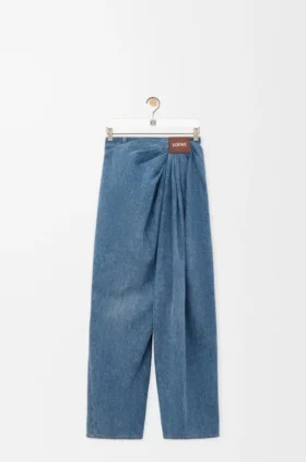Gedrapeerde spijkerbroek van denim Gedrapeerde spijkerbroek van denim