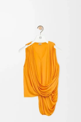 Gedrapeerde top van viscose