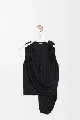 Gedrapeerde top van viscose