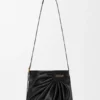 Gedrapeerde tote bag van zacht nappa-lamsleer Gedrapeerde tote bag van zacht nappa-lamsleer