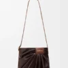 Gedrapeerde tote bag van zacht nappa-lamsleer Gedrapeerde tote bag van zacht nappa-lamsleer