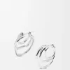 Gestapelde hoepeloorbellen van sterlingzilver Gestapelde hoepeloorbellen van sterlingzilver