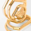 Gestapelde hoepeloorbellen van sterlingzilver en email Gestapelde hoepeloorbellen van sterlingzilver en email