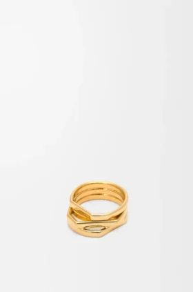 Gestapelde ring van sterlingzilver