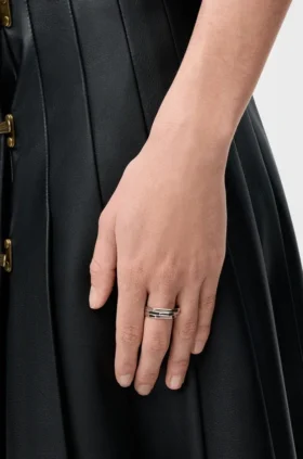 Gestapelde ring van sterlingzilver