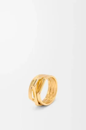 Gestapelde ring van sterlingzilver