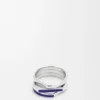 Gestapelde ring van sterlingzilver en email Gestapelde ring van sterlingzilver en email