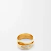 Gestapelde ring van sterlingzilver en email Gestapelde ring van sterlingzilver en email
