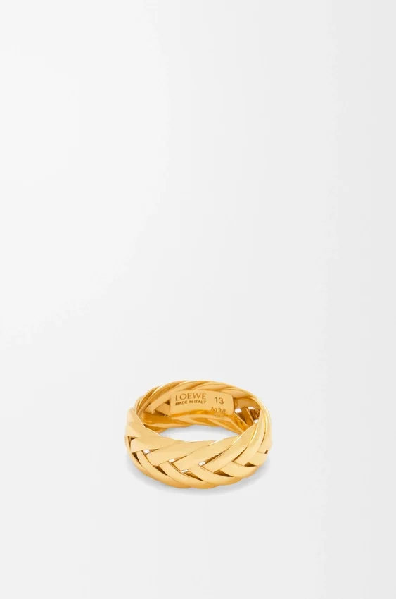 Gevlochten ring van sterlingzilver Gevlochten ring van sterlingzilver