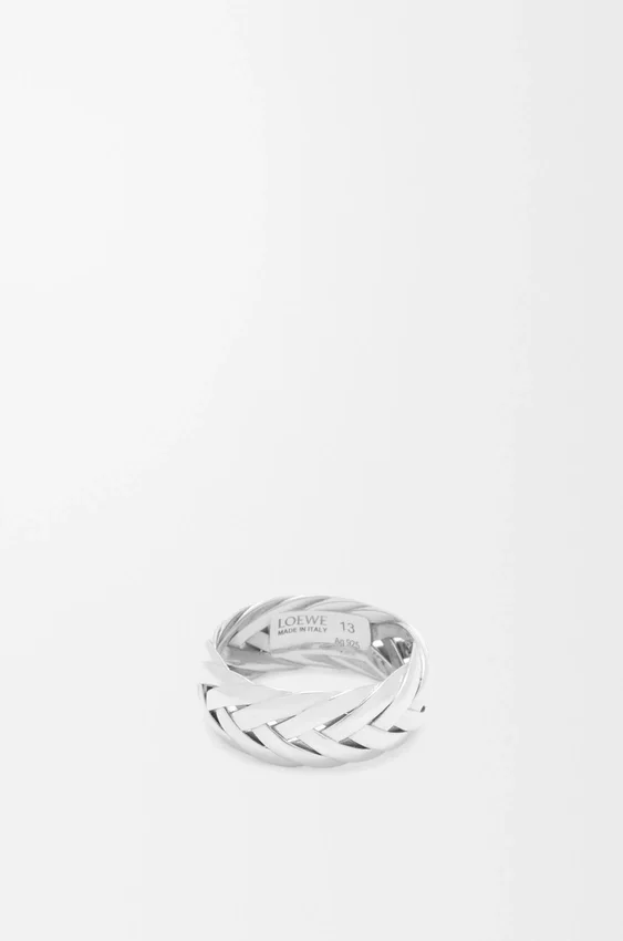 Gevlochten ring van sterlingzilver Gevlochten ring van sterlingzilver