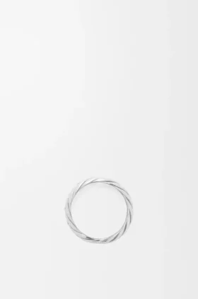 Gevlochten ring van sterlingzilver