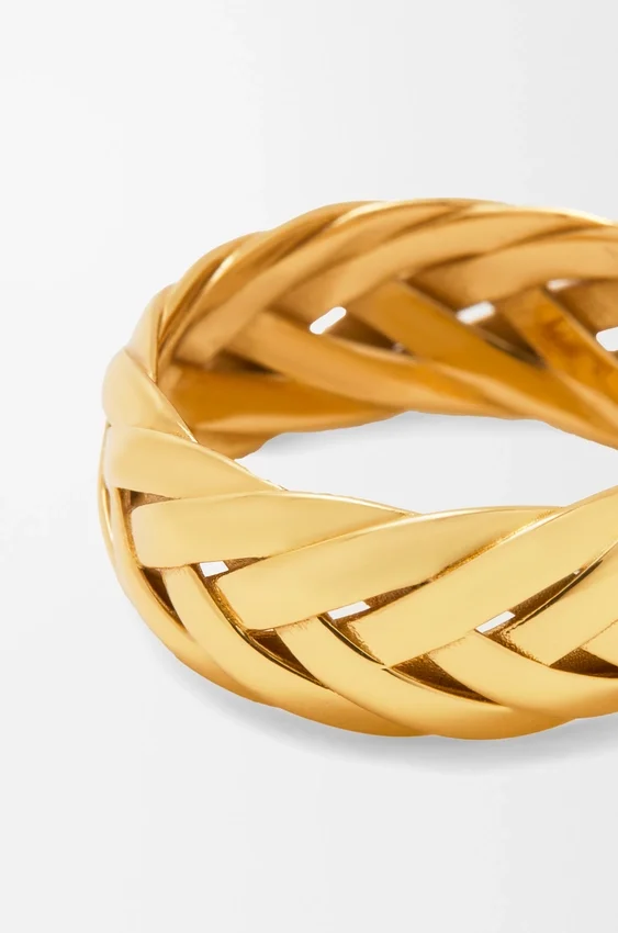 Gevlochten ring van sterlingzilver Gevlochten ring van sterlingzilver