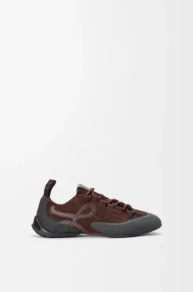 Grip-Sneakers van suède kalfsleer