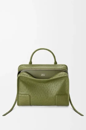 Grote Amazona 180-tas van struisvogelleer Grote Amazona 180-tas van struisvogelleer