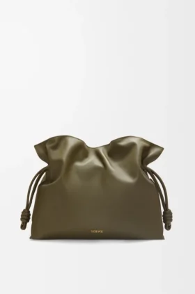 Grote Flamenco-clutch van nappa-kalfsleer