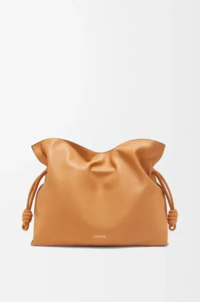 Grote Flamenco-clutch van nappa-kalfsleer