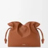 Grote Flamenco-clutch van nappa-kalfsleer Grote Flamenco-clutch van nappa-kalfsleer