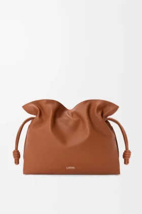 Grote Flamenco-clutch van nappa-kalfsleer