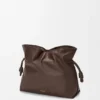 Grote Flamenco-clutch van nappa-kalfsleer Grote Flamenco-clutch van nappa-kalfsleer