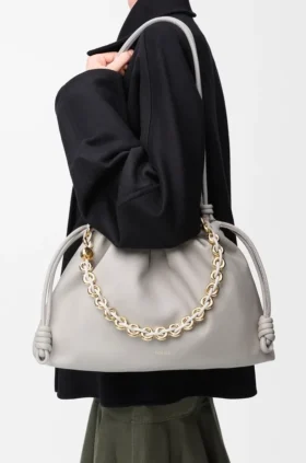 Grote Flamenco Purse van zacht nappa-lamsleer