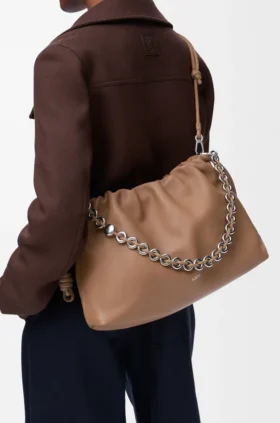 Grote Flamenco Purse van zacht nappa-lamsleer
