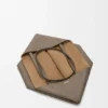 Grote horizontale Puzzle Fold-tote bag van zacht generfd kalfsleer