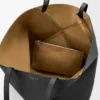 Grote horizontale Puzzle Fold-tote bag van zacht generfd kalfsleer