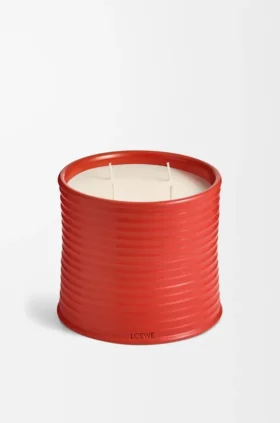 Grote kaars met Tomatenbladeren