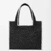 Grote Loewe Font Tote van raffia