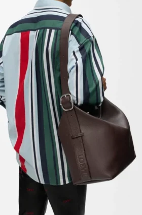 Grote Loop Hobo van soepel generfd kalfsleer