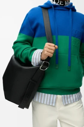 Grote Loop Hobo van soepel generfd kalfsleer