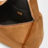 Grote Loop Hobo van suède kalfsleer
