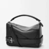 Grote Puzzle-biker-tas van glanzend kalfsleer
