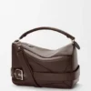 Grote Puzzle-biker-tas van glanzend kalfsleer