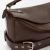 Grote Puzzle-biker-tas van glanzend kalfsleer