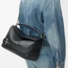 Grote Puzzle-biker-tas van glanzend kalfsleer