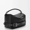 Grote Puzzle-biker-tas van glanzend kalfsleer