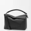Grote Puzzle Edge-tas van generfd kalfsleer Grote Puzzle Edge-tas van generfd kalfsleer