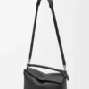 Grote Puzzle Edge-tas van generfd kalfsleer Grote Puzzle Edge-tas van generfd kalfsleer