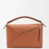 Grote Puzzle Edge-tas van klassiek kalfsleer