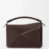 Grote Puzzle-tas van genarst nubuck
